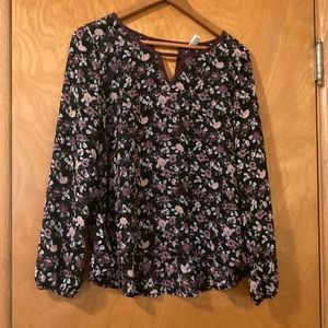 Xhilaration floral top, size L